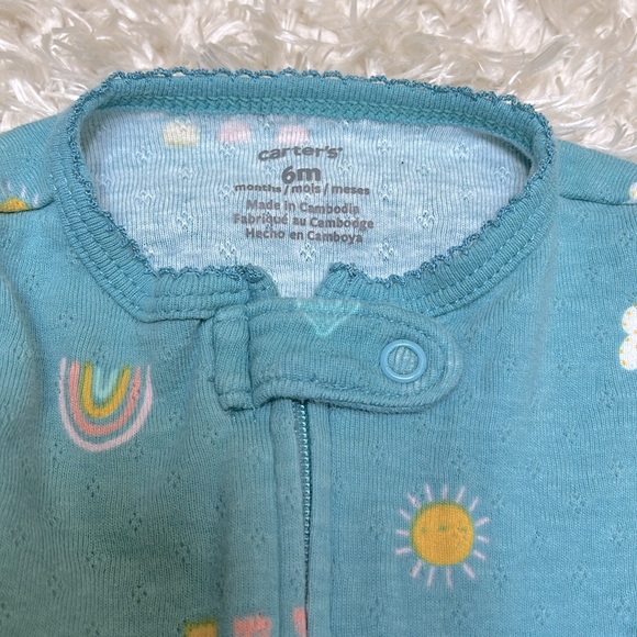 CARTER’S || Infant Girl (6M) Two-way Zipper Footies - Picture 3 of 3